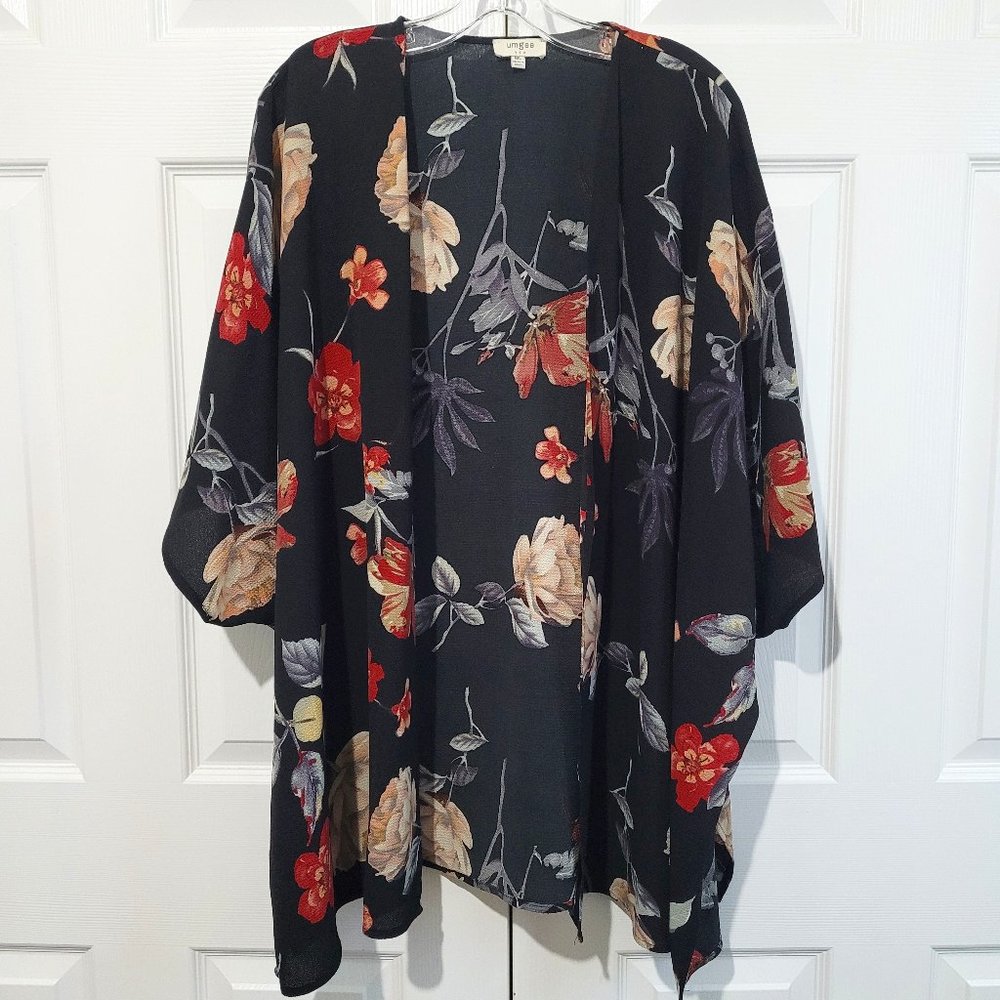 Umgee Floral Kimono Open Cardigan M/L